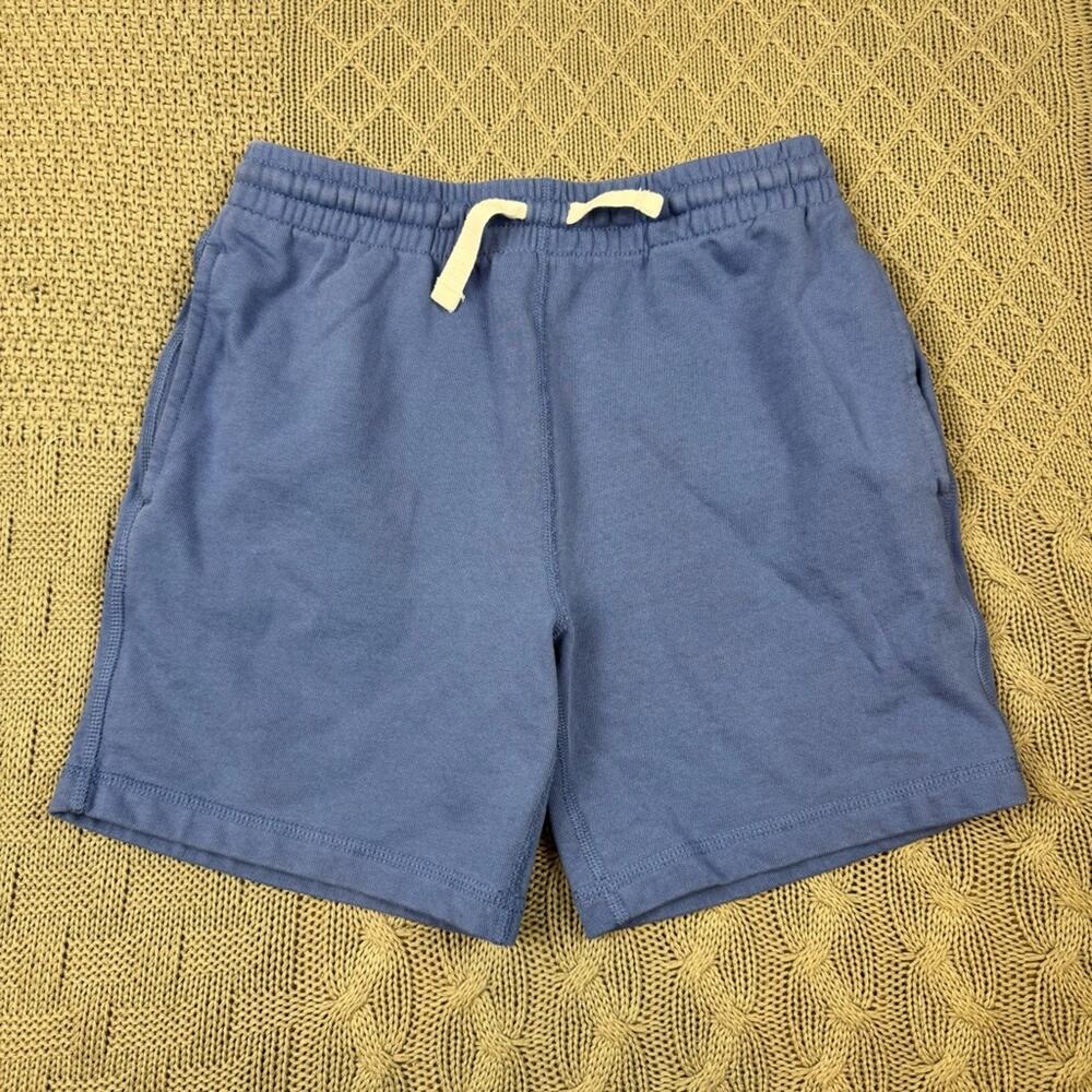 Hanna Andersson Boys Youth Pull On Blue Knit Shorts ~ 10